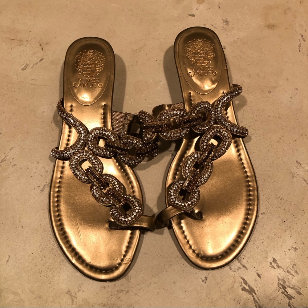 Vince Camuto Gold Sandals Sz. 10